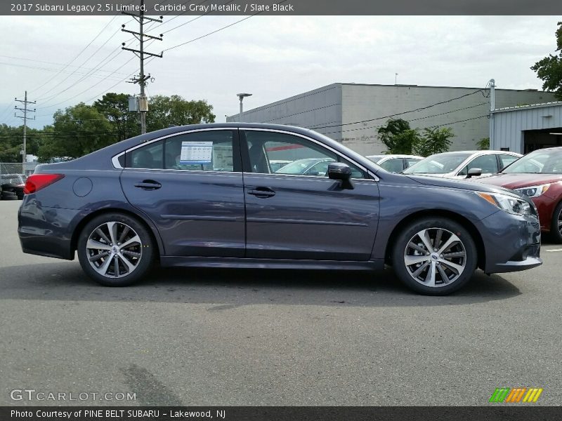 Carbide Gray Metallic / Slate Black 2017 Subaru Legacy 2.5i Limited