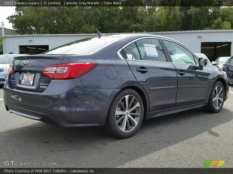 Carbide Gray Metallic / Slate Black 2017 Subaru Legacy 2.5i Limited