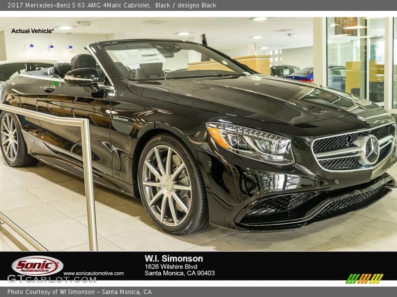Black / designo Black 2017 Mercedes-Benz S 63 AMG 4Matic Cabriolet