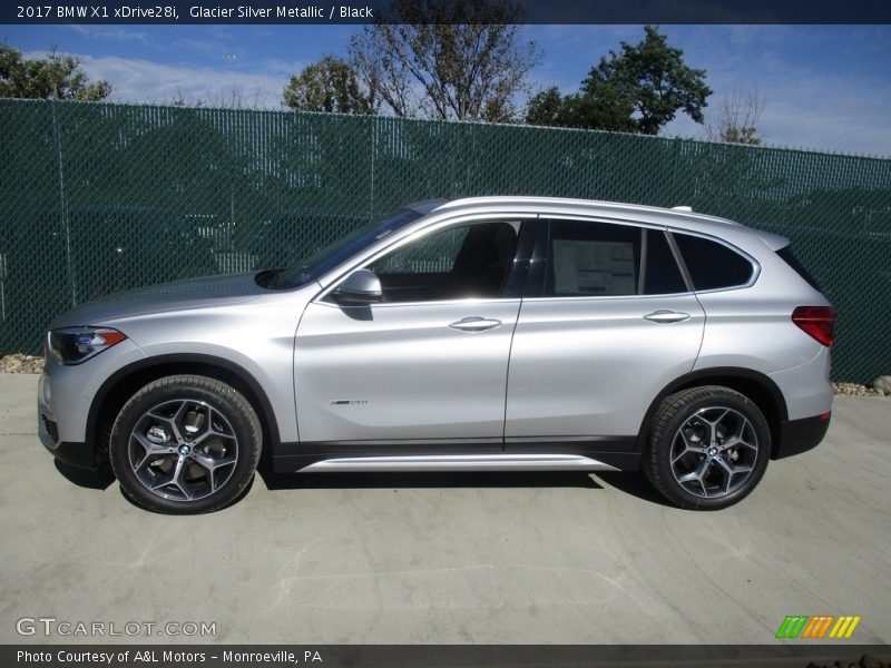 Glacier Silver Metallic / Black 2017 BMW X1 xDrive28i