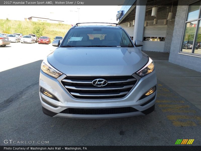 Molten Silver / Gray 2017 Hyundai Tucson Sport AWD