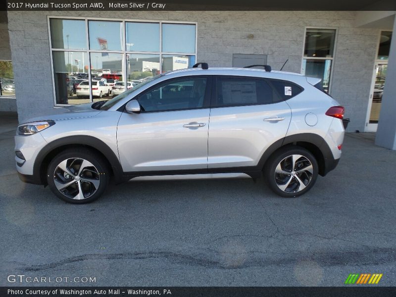 Molten Silver / Gray 2017 Hyundai Tucson Sport AWD