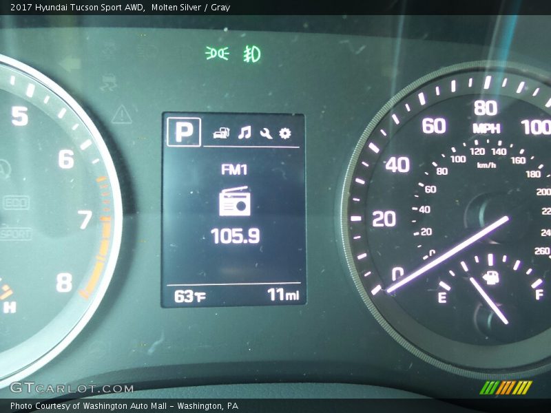 Molten Silver / Gray 2017 Hyundai Tucson Sport AWD