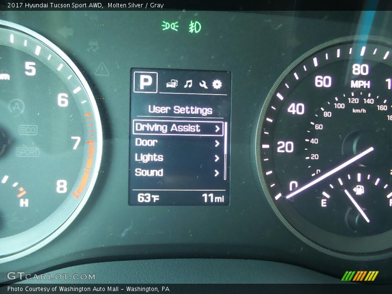 Molten Silver / Gray 2017 Hyundai Tucson Sport AWD