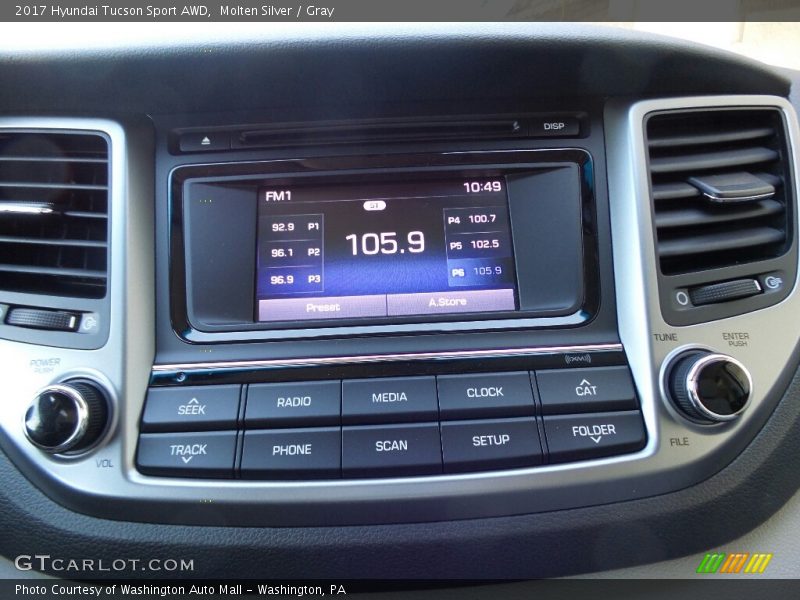 Molten Silver / Gray 2017 Hyundai Tucson Sport AWD