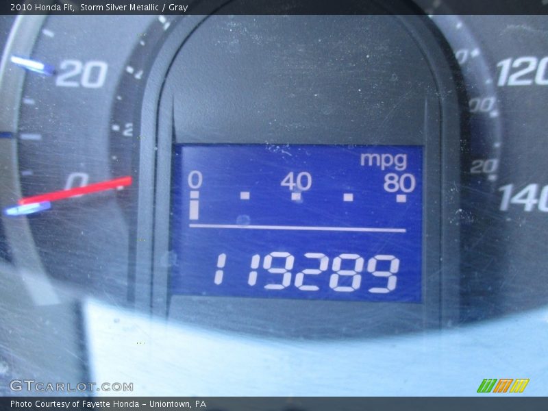 Storm Silver Metallic / Gray 2010 Honda Fit