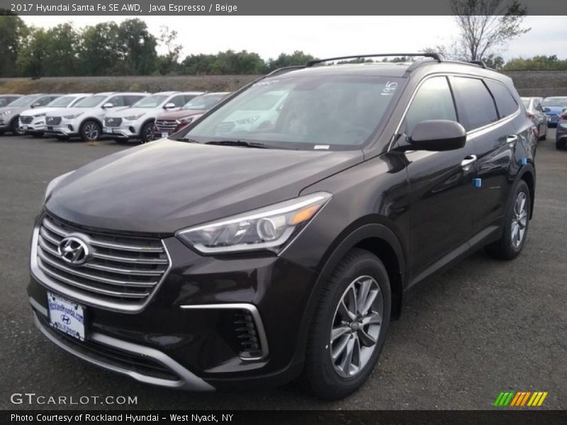 Java Espresso / Beige 2017 Hyundai Santa Fe SE AWD