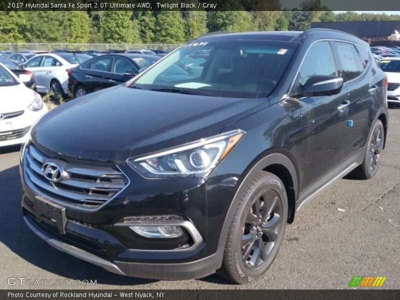 Twilight Black / Gray 2017 Hyundai Santa Fe Sport 2.0T Ulitimate AWD