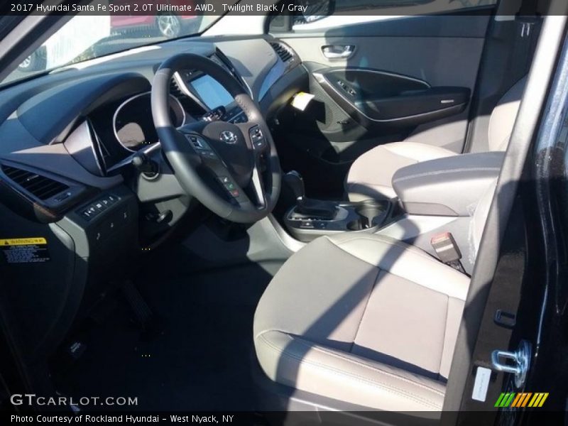 Twilight Black / Gray 2017 Hyundai Santa Fe Sport 2.0T Ulitimate AWD