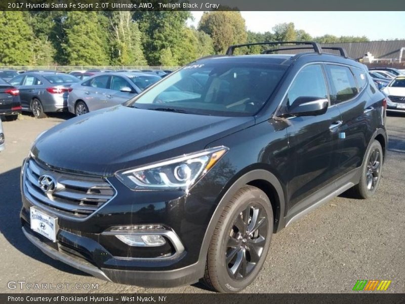 Twilight Black / Gray 2017 Hyundai Santa Fe Sport 2.0T Ulitimate AWD