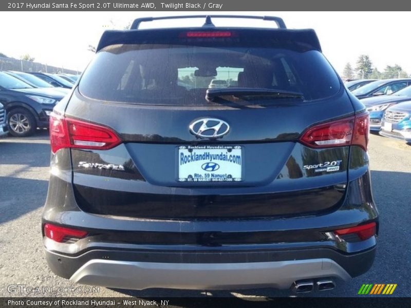Twilight Black / Gray 2017 Hyundai Santa Fe Sport 2.0T Ulitimate AWD