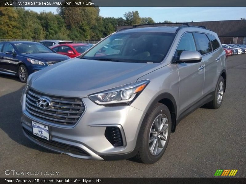 Iron Frost / Gray 2017 Hyundai Santa Fe SE AWD