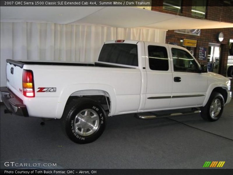 Summit White / Dark Titanium 2007 GMC Sierra 1500 Classic SLE Extended Cab 4x4