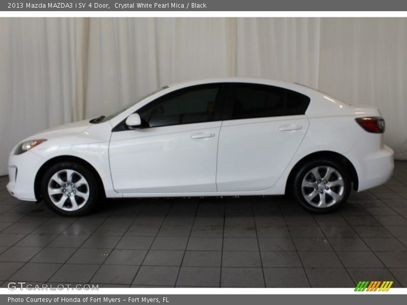 Crystal White Pearl Mica / Black 2013 Mazda MAZDA3 i SV 4 Door
