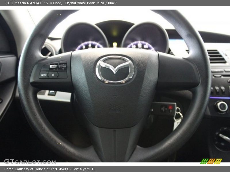 Crystal White Pearl Mica / Black 2013 Mazda MAZDA3 i SV 4 Door