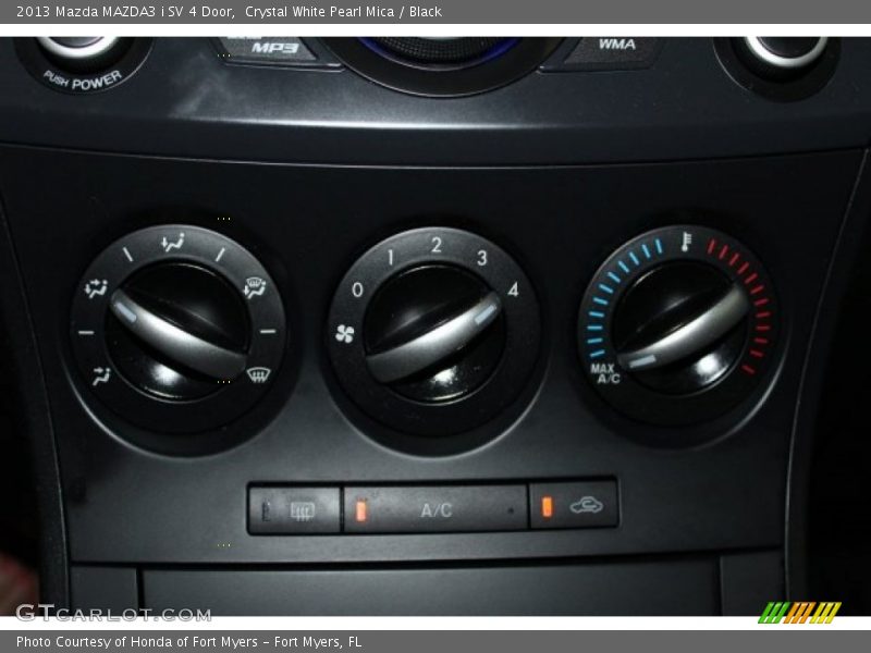 Crystal White Pearl Mica / Black 2013 Mazda MAZDA3 i SV 4 Door