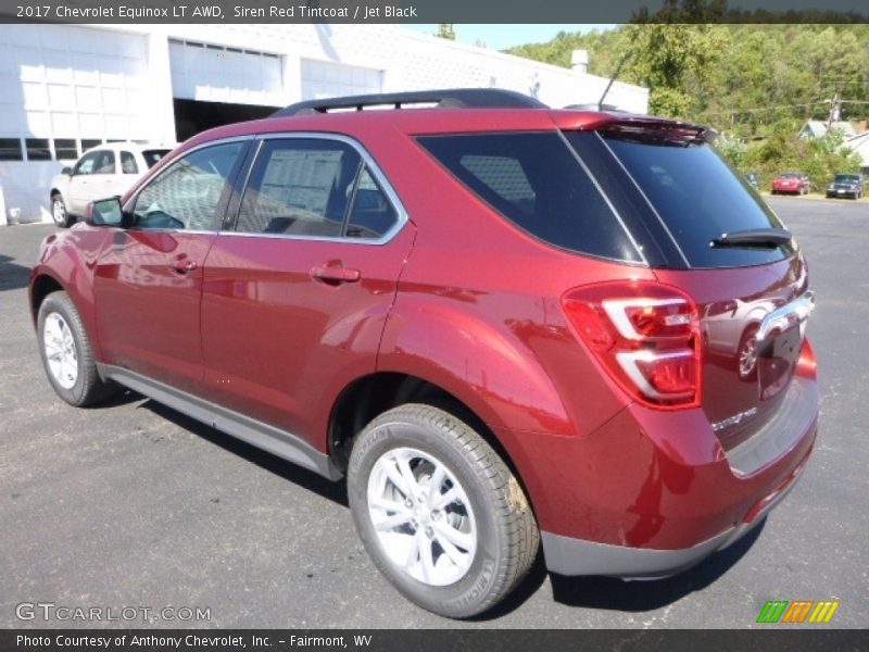 Siren Red Tintcoat / Jet Black 2017 Chevrolet Equinox LT AWD