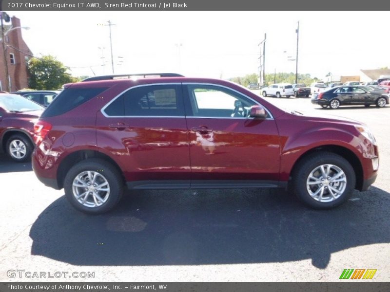 Siren Red Tintcoat / Jet Black 2017 Chevrolet Equinox LT AWD