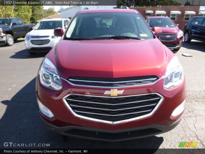 Siren Red Tintcoat / Jet Black 2017 Chevrolet Equinox LT AWD