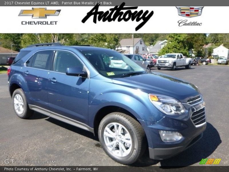 Patriot Blue Metallic / Jet Black 2017 Chevrolet Equinox LT AWD