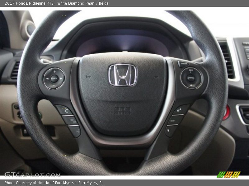 White Diamond Pearl / Beige 2017 Honda Ridgeline RTS