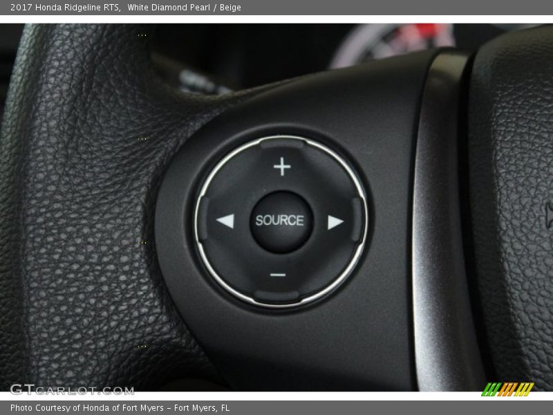 White Diamond Pearl / Beige 2017 Honda Ridgeline RTS