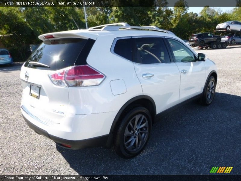 Pearl White / Charcoal 2016 Nissan Rogue SL AWD