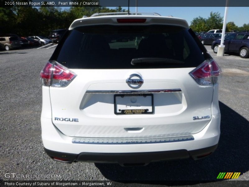 Pearl White / Charcoal 2016 Nissan Rogue SL AWD