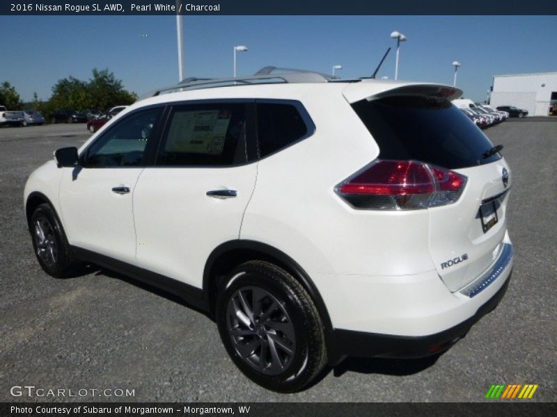 Pearl White / Charcoal 2016 Nissan Rogue SL AWD
