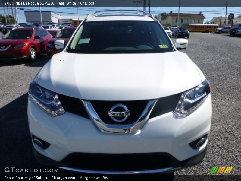 Pearl White / Charcoal 2016 Nissan Rogue SL AWD