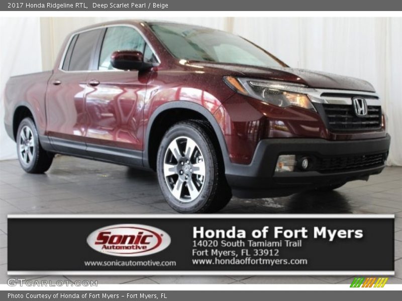 Deep Scarlet Pearl / Beige 2017 Honda Ridgeline RTL