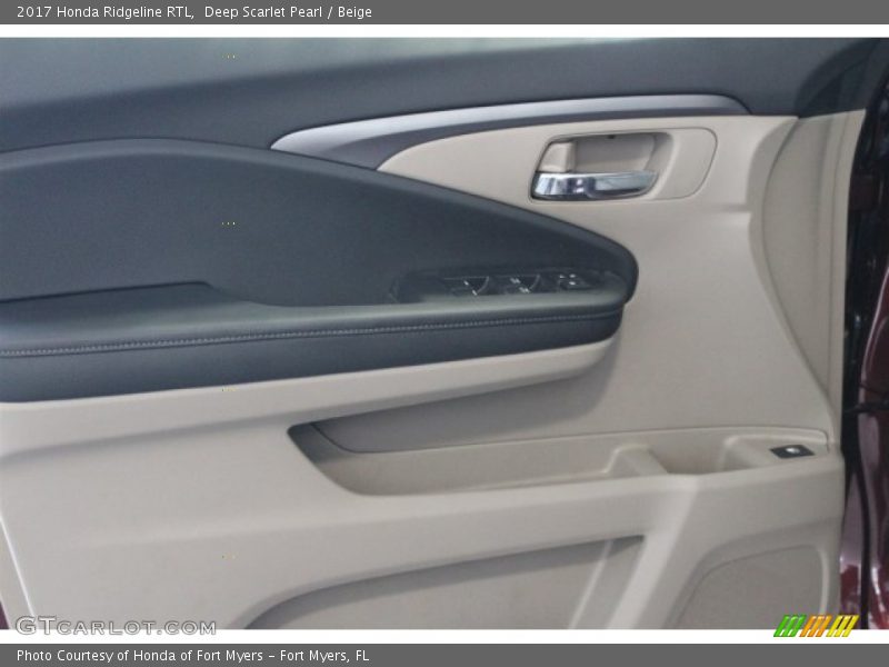 Deep Scarlet Pearl / Beige 2017 Honda Ridgeline RTL