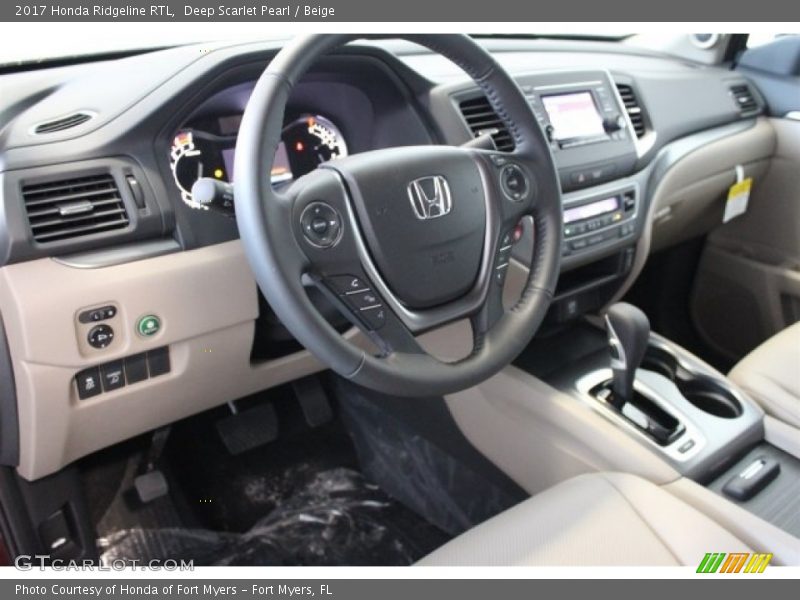 Deep Scarlet Pearl / Beige 2017 Honda Ridgeline RTL