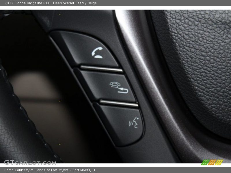 Deep Scarlet Pearl / Beige 2017 Honda Ridgeline RTL