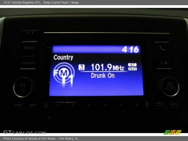 Deep Scarlet Pearl / Beige 2017 Honda Ridgeline RTL