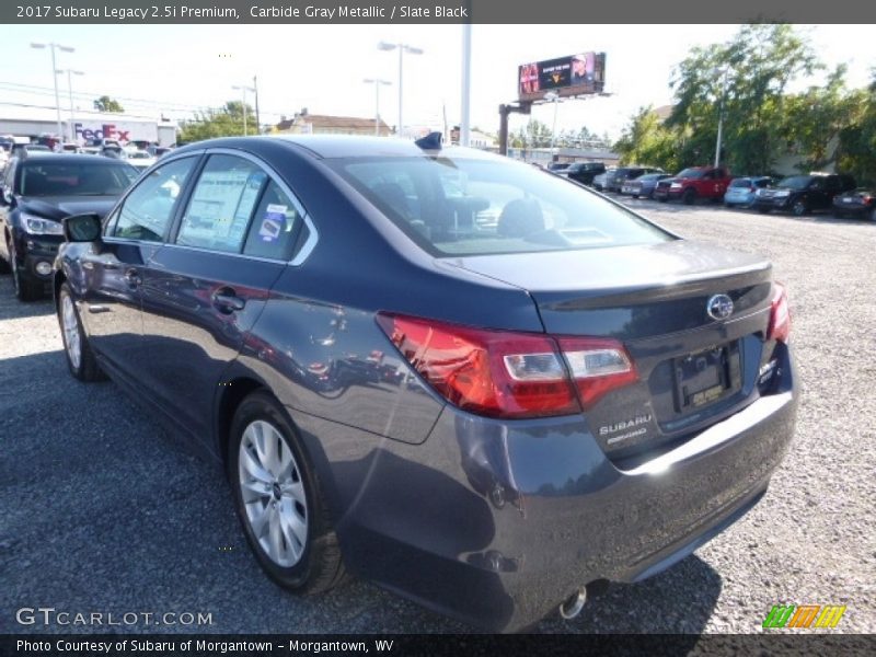 Carbide Gray Metallic / Slate Black 2017 Subaru Legacy 2.5i Premium