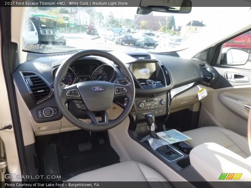 White Gold / Medium Light Stone 2017 Ford Escape Titanium 4WD