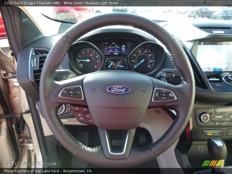 White Gold / Medium Light Stone 2017 Ford Escape Titanium 4WD