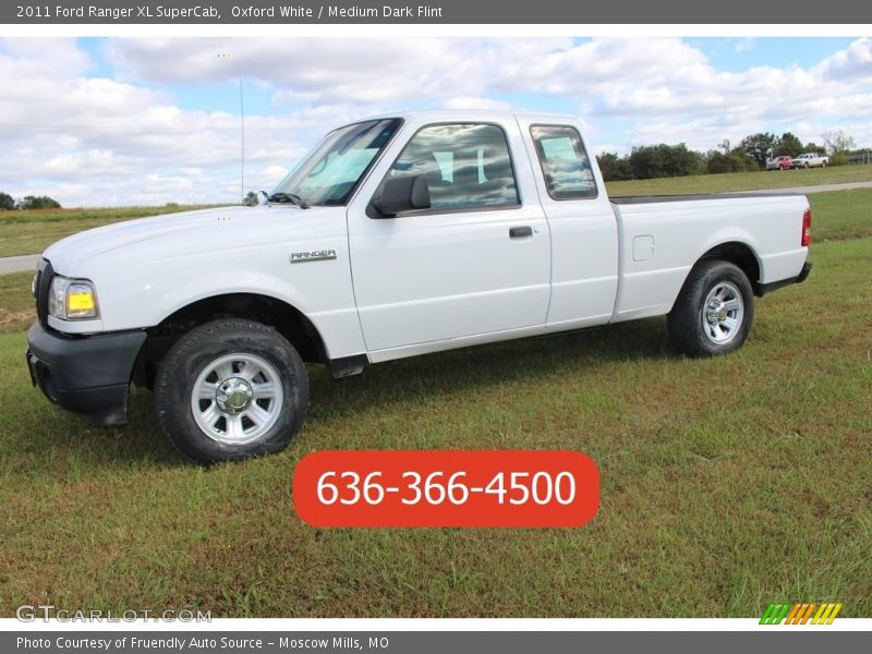 Oxford White / Medium Dark Flint 2011 Ford Ranger XL SuperCab