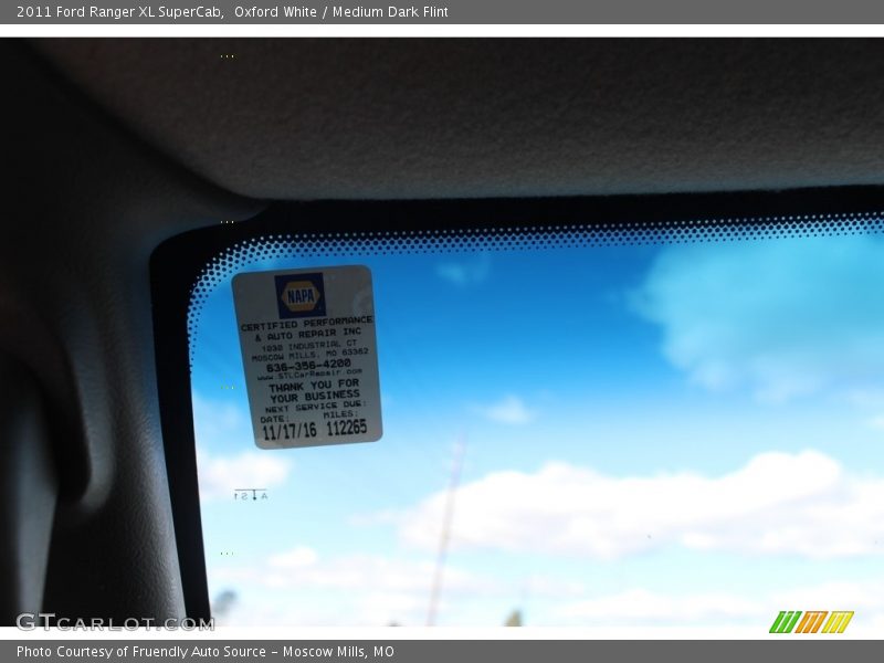 Oxford White / Medium Dark Flint 2011 Ford Ranger XL SuperCab
