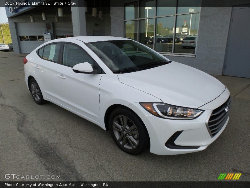 White / Gray 2017 Hyundai Elantra SE