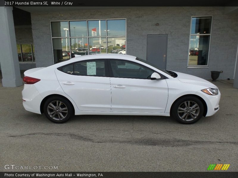 White / Gray 2017 Hyundai Elantra SE