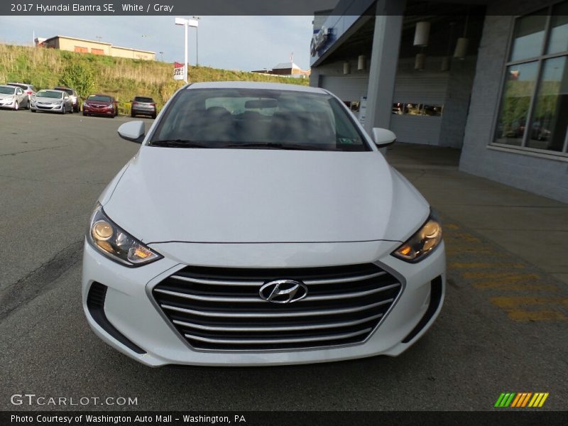White / Gray 2017 Hyundai Elantra SE