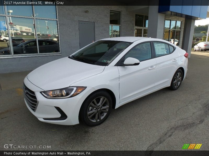 White / Gray 2017 Hyundai Elantra SE