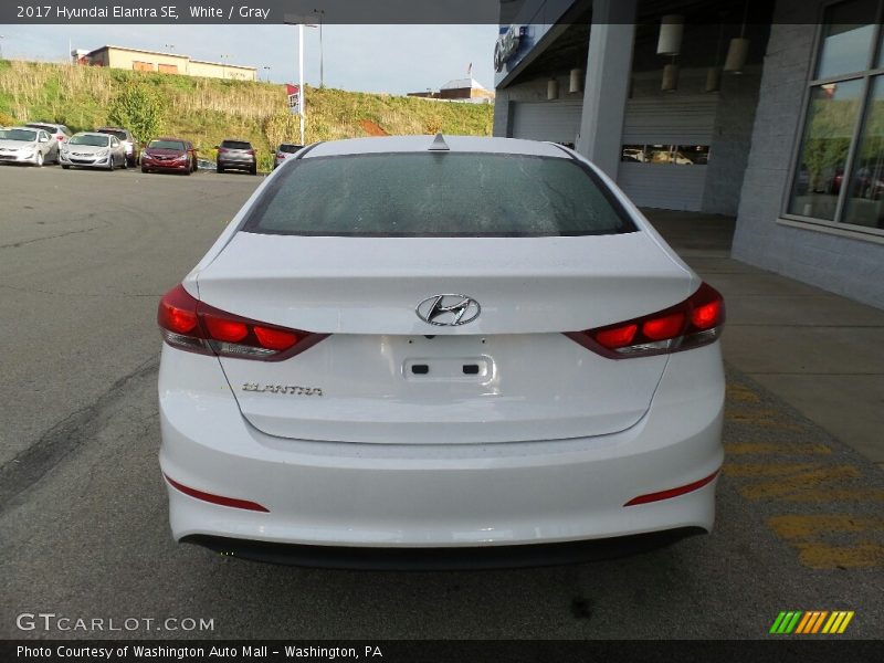 White / Gray 2017 Hyundai Elantra SE