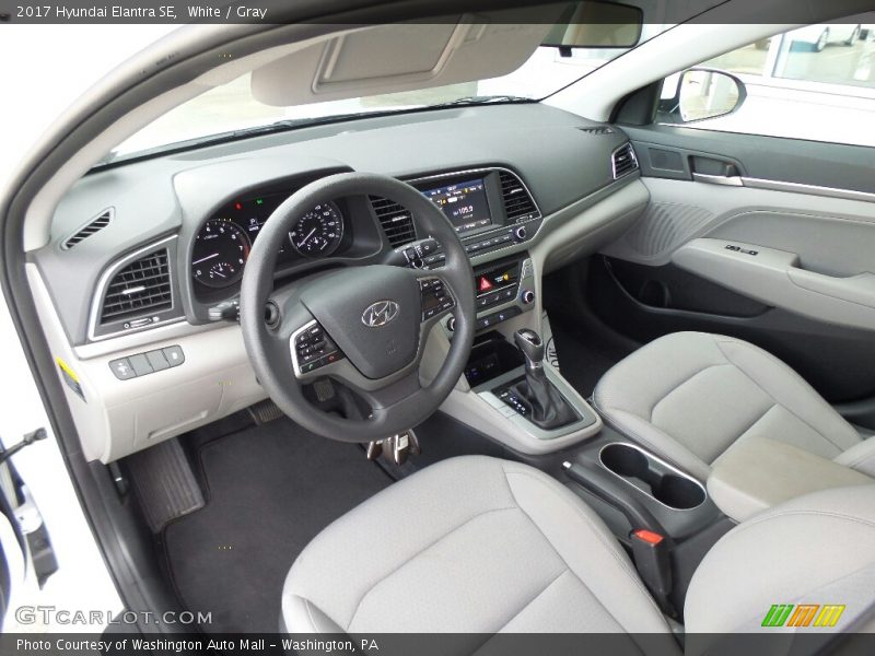 White / Gray 2017 Hyundai Elantra SE
