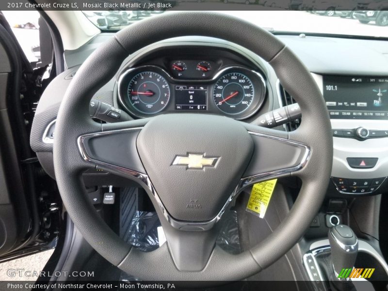 Mosaic Black Metallic / Jet Black 2017 Chevrolet Cruze LS