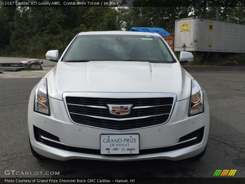 Crystal White Tricoat / Jet Black 2017 Cadillac ATS Luxury AWD