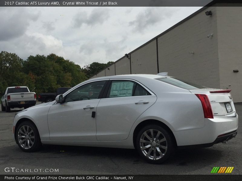 Crystal White Tricoat / Jet Black 2017 Cadillac ATS Luxury AWD