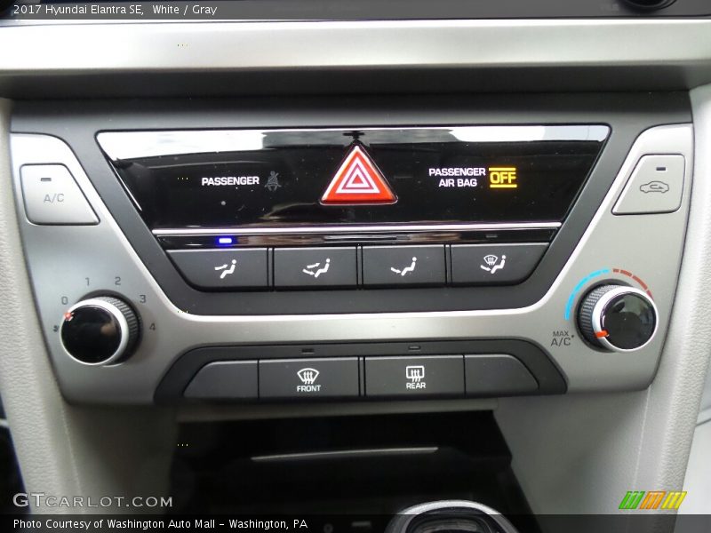 White / Gray 2017 Hyundai Elantra SE